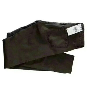 NWT Mango Isa  waxed skinny cropped jeans